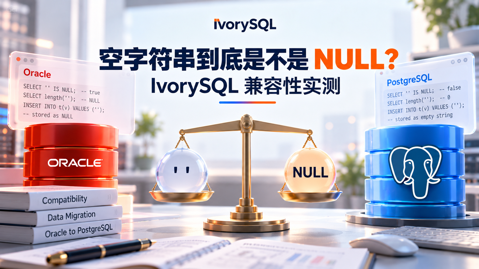 空字符串到底是不是 NULL?IvorySQL 兼容性实测