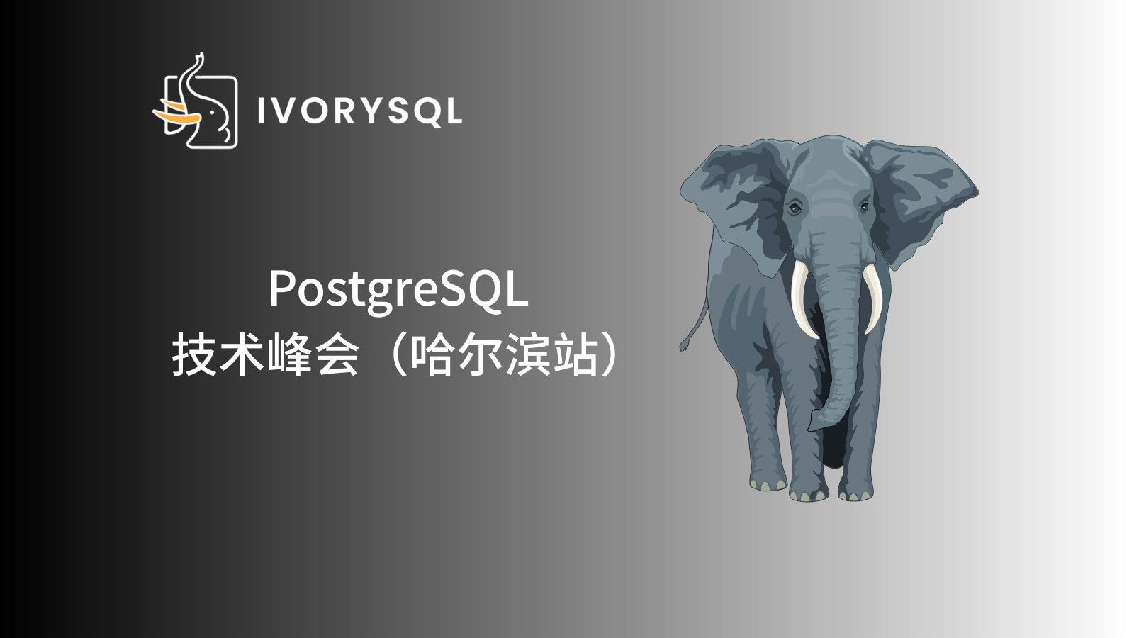 PostgreSQL 技术峰会哈尔滨站活动回顾|深度参与 IvorySQL 开源社区建设的实践与思考